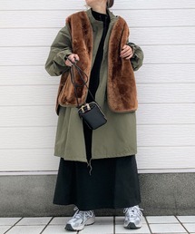 Q | ファー付きモッズコート(モッズコート)