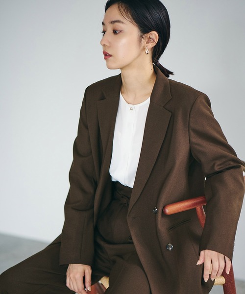 【Washable・EASYCARE】エコウールタッチジャケット【sustainable】