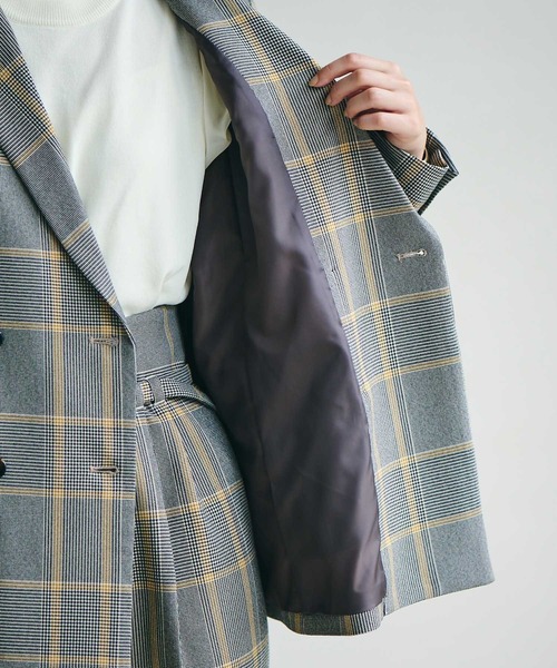 VIS（ビス）の「【Washable・EASY CARE】エコウールタッチジャケット【sustainable】（テーラードジャケット・レディース・ダークブラウン/ブラック/イエロー系その他/ブルー系その他/キナリ・M/S）」の21枚目の写真