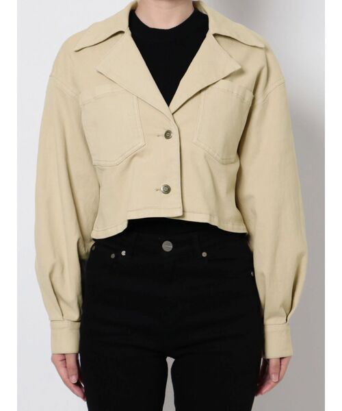 CIMARRON（シマロン）の「【CIMARRON】テーラーデニムショートジャケット（デニムジャケット・レディース・ブラック/ブラウン/ベージュ・FREE）」の5枚目の写真