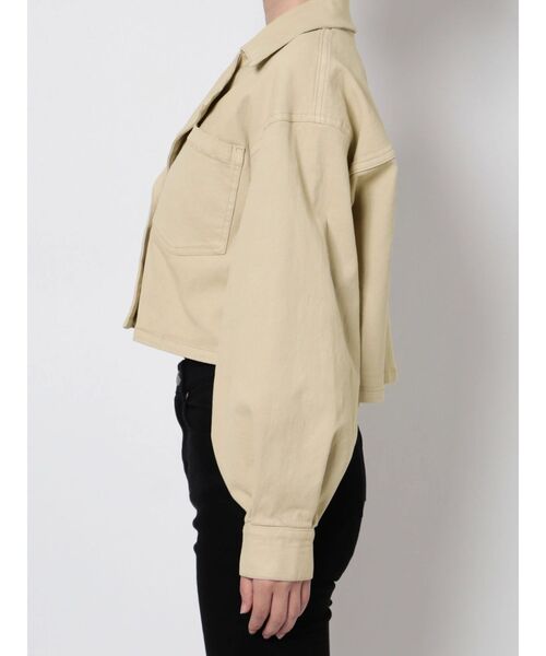 CIMARRON（シマロン）の「【CIMARRON】テーラーデニムショートジャケット（デニムジャケット・レディース・ブラック/ブラウン/ベージュ・FREE）」の6枚目の写真