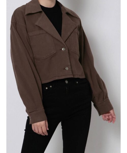 CIMARRON（シマロン）の「【CIMARRON】テーラーデニムショートジャケット（デニムジャケット・レディース・ブラック/ブラウン/ベージュ・FREE）」の21枚目の写真