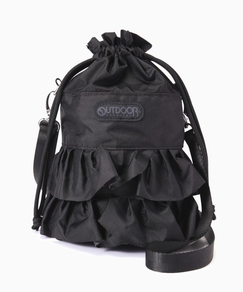 OUTDOOR PRODUCTS(アウトドアプロダクツ)の「(OUTDOOR PRODUCTS)<ROSE BUD別注>フリル巾着バッグ(ショルダーバッグ・レディース・ブラック/ベージュ/パープル・FREE)」の10枚目の写真