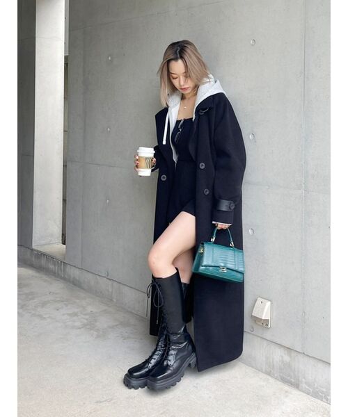 EVRIS（エヴリス）の「ニットショートパンツ【セットアップ着用可能】（その他パンツ・レディース・ブラック/ブルー/アイボリー/マスタード・FREE）」の9枚目の写真