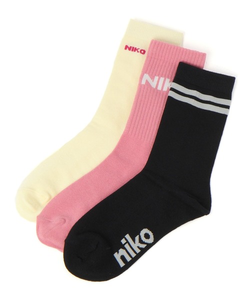 niko and...(ニコアンド)の「オリジナルニコロゴ3SETソックス(ソックス/靴下・レディース・ホワイト/ブラック/その他2/その他3/ピンク/その他4/その他5/その他1/その他6/その他7・FREE)」の3枚目の写真