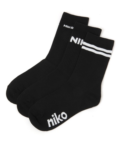 niko and...(ニコアンド)の「オリジナルニコロゴ3SETソックス(ソックス/靴下・レディース・ホワイト/ブラック/その他2/その他3/ピンク/その他4/その他5/その他1/その他6/その他7・FREE)」の1枚目の写真