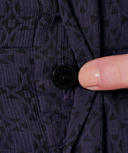 MACKINTOSH LONDON（マッキントッシュ ロンドン）の「バイカラーアンドリューパターンワンピース（ワンピース・レディース・ネイビー/オフホワイト・40/38）」の3枚目の写真