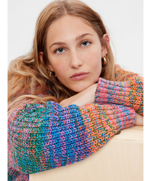 GAP（ギャップ）の「シェーカーステッチ クルーネックセーター（ニット/セーター・レディース・マルチ・L/S/M/XS/XL/XXS）」の6枚目の写真