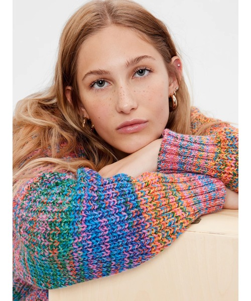 GAP（ギャップ）の「シェーカーステッチ クルーネックセーター