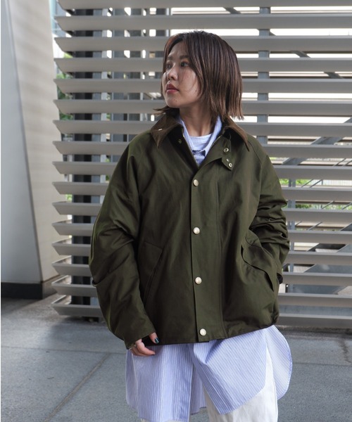 Barbour（バブアー）の「BARBOUR /バブアー BEAVER別注 TRANSPORT JACKET /トランスポートジャケット（ブルゾン・レディース・ブラック/セージグリーン・36/38/40/42）」の3枚目の写真