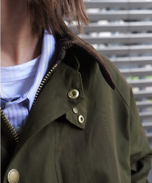 Barbour（バブアー）の「BARBOUR /バブアー BEAVER別注 TRANSPORT JACKET /トランスポートジャケット（ブルゾン・レディース・ブラック/セージグリーン・36/38/40/42）」の6枚目の写真