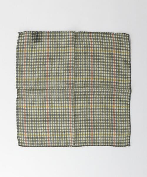 AD56（エーディーチンクワンタセイ）の「＜AD56＞ウール チェック ポケットチーフ（ポケットチーフ・メンズ・ダークグリーン/ネイビー・FREE）」の6枚目の写真