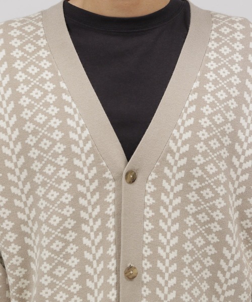 LAKOLE（ラコレ）の「ダブルジャカードニットカーディガン / 295366