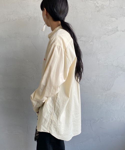DANTON（ダントン）の「[DANTON/ダントン] 細コーデュロイ バンドカラーシャツ（シャツ/ブラウス・レディース・ダークグリーン/オフホワイト/キャメル・40/42）」の17枚目の写真