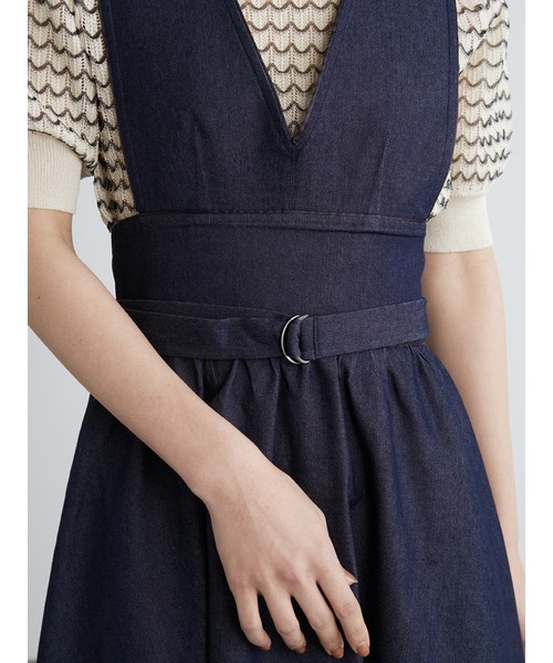 LILY BROWN(リリーブラウン)の「Vネックワンピース(ワンピース・レディース・ホワイト/ブルー/チェック・0/1)」の14枚目の写真