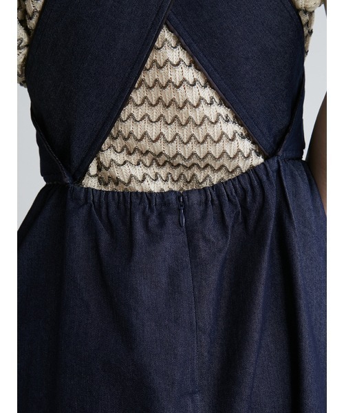 LILY BROWN(リリーブラウン)の「Vネックワンピース(ワンピース・レディース・ホワイト/ブルー/チェック・0/1)」の13枚目の写真