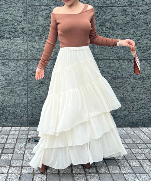 EIMY ISTOIRE（エイミーイストワール）の「カットアウトワンショルニット（ニット/セーター・レディース・ブラック/ブラウン/ピンク/イエロー/ブルー/グリーン系その他・FREE）」の9枚目の写真