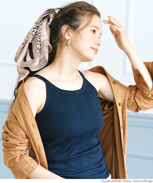 coca（coca）（コカ）の「アニマル柄スカーフ（バンダナ/スカーフ・レディース・ベージュ/ブラウン・ONE SIZE）」の7枚目の写真