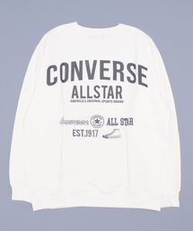 【CONVERSE/コンバース】裏起毛 ワンポイントブランドロゴ バックプリント スウェット トレーナー