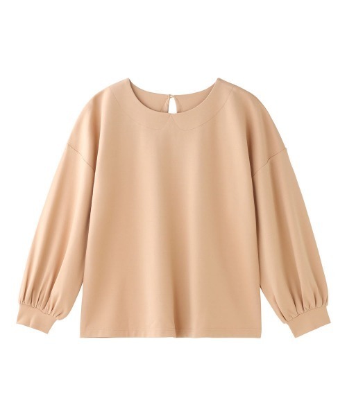 NIMES（ニーム）の「ラウンドカラーステッチカットソー（Tシャツ/カットソー・レディース・ベージュ/ネイビー/ホワイト・FREE）」の3枚目の写真