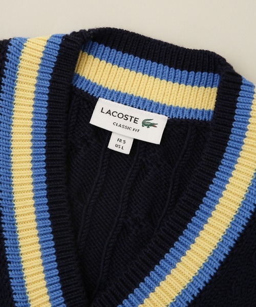 LACOSTE（ラコステ）の「LACOSTE/AH0493L（ニット/セーター・メンズ・ホワイト/ネイビー・4/5）」の5枚目の写真