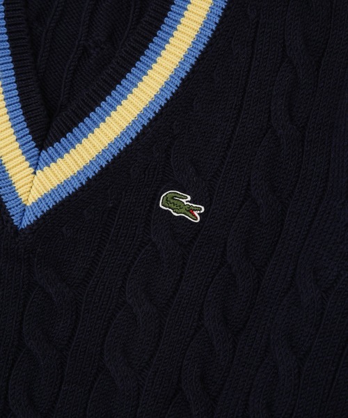LACOSTE（ラコステ）の「LACOSTE/AH0493L（ニット/セーター・メンズ・ホワイト/ネイビー・4/5）」の6枚目の写真