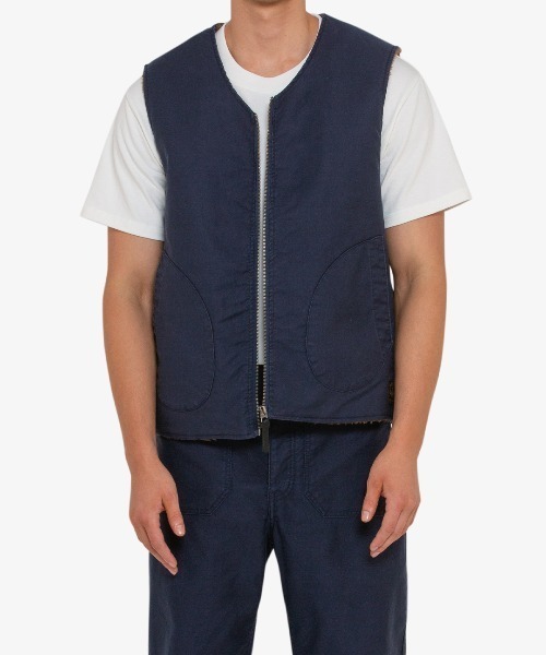 DEUS EX MACHINA（デウスエクスマキナ）の「NAVAL DECK VEST（ベスト・メンズ・ブラウン/ネイビー・M/L）」の2枚目の写真