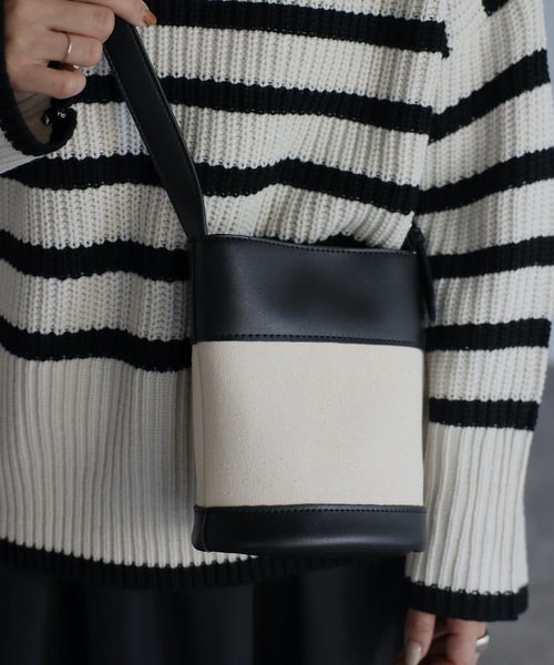 ap retro（アプレトロ）の「ショルダーバケツミニバッグ（ショルダーバッグ・レディース・ブラウン/ブラック/アイボリー/ベージュ・FREE）」の18枚目の写真