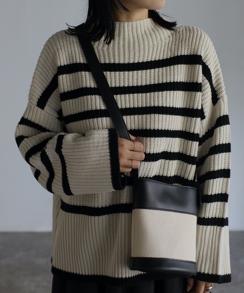 ap retro（アプレトロ）の「ショルダーバケツミニバッグ（ショルダーバッグ・レディース・ブラウン/ブラック/アイボリー/ベージュ・FREE）」の20枚目の写真