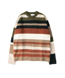 MULTI BORDER KNIT SWEATER