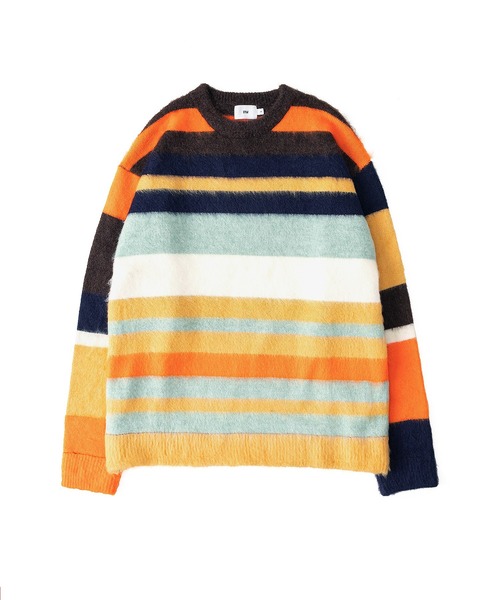 FTW(エフティダブリュー)の「MULTI BORDER KNIT SWEATER(ニット/セーター・メンズ・ネイビー/ブラウン/ピンク・MEDIUM/LARGE)」の19枚目の写真