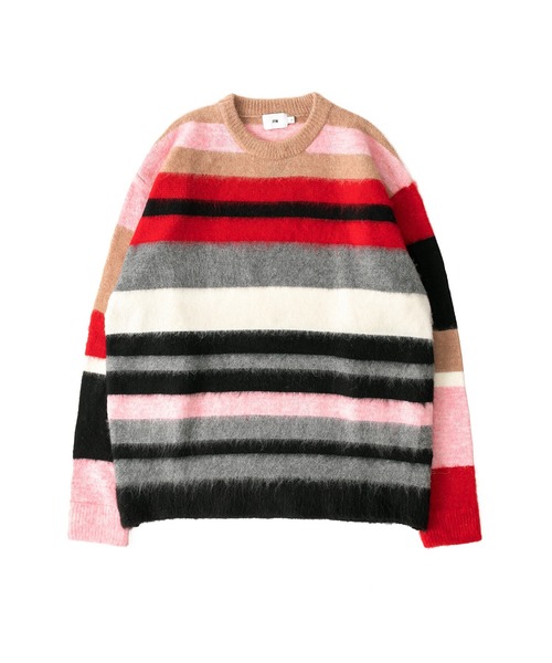 FTW(エフティダブリュー)の「MULTI BORDER KNIT SWEATER(ニット/セーター・メンズ・ネイビー/ブラウン/ピンク・MEDIUM/LARGE)」の20枚目の写真
