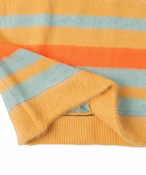 FTW(エフティダブリュー)の「MULTI BORDER KNIT SWEATER(ニット/セーター・メンズ・ネイビー/ブラウン/ピンク・MEDIUM/LARGE)」の16枚目の写真