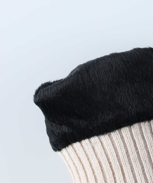 HARRIS TWEED(ハリスツイード)の「【HARRIS TWEED】ハリスツウィードグローブ(手袋・レディース・ベージュ/レッド・ONE SIZE)」の5枚目の写真