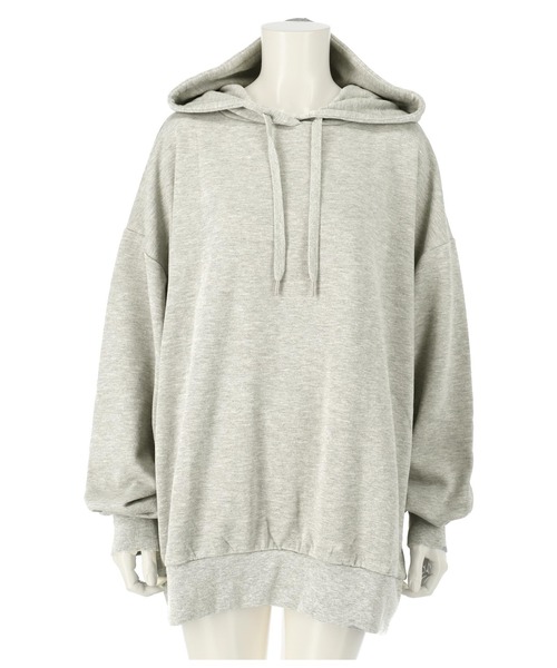 ANAP（アナップ）の「【WEB限定】シンプル裏起毛フーディートップススウェット（パーカー・レディース・パープル/ネイビー/ベージュ/マスタード/ピンク/グリーン/ブルー/グレー/ワイン/ブラック・FREE）」の3枚目の写真