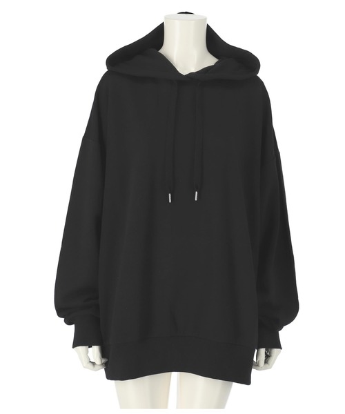 ANAP（アナップ）の「【WEB限定】シンプル裏起毛フーディートップススウェット（パーカー・レディース・パープル/ネイビー/ベージュ/マスタード/ピンク/グリーン/ブルー/グレー/ワイン/ブラック・FREE）」の2枚目の写真