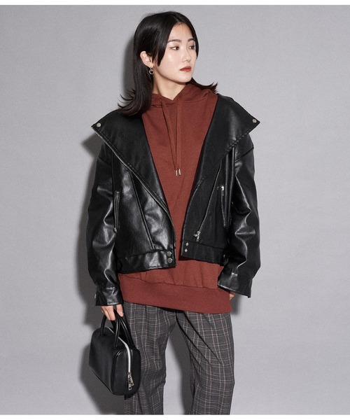 ANAP（アナップ）の「【WEB限定】シンプル裏起毛フーディートップススウェット（パーカー・レディース・パープル/ネイビー/ベージュ/マスタード/ピンク/グリーン/ブルー/グレー/ワイン/ブラック・FREE）」の20枚目の写真