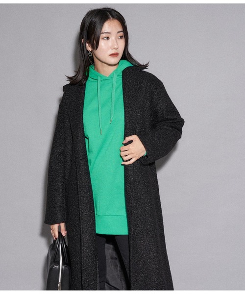 ANAP（アナップ）の「【WEB限定】シンプル裏起毛フーディートップススウェット（パーカー・レディース・パープル/ネイビー/ベージュ/マスタード/ピンク/グリーン/ブルー/グレー/ワイン/ブラック・FREE）」の21枚目の写真