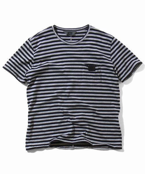 BEN DAVIS BLACKOUT COLLECTION(ベンデイビスブラックアウトコレクション)の「BEN DAVIS BLACKOUT COLLECTION BORDER POKET TEE(Tシャツ/カットソー・メンズ・ホワイト×ブラック/チャコールグレー×ブラック/ホワイト×ブルー/グレー系その他2・SMALL/MEDIUM/LARGE)」の3枚目の写真