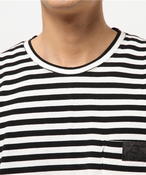 BEN DAVIS BLACKOUT COLLECTION(ベンデイビスブラックアウトコレクション)の「BEN DAVIS BLACKOUT COLLECTION BORDER POKET TEE(Tシャツ/カットソー・メンズ・ホワイト×ブラック/チャコールグレー×ブラック/ホワイト×ブルー/グレー系その他2・SMALL/MEDIUM/LARGE)」の7枚目の写真