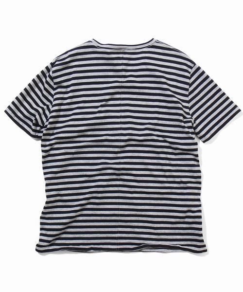 BEN DAVIS BLACKOUT COLLECTION(ベンデイビスブラックアウトコレクション)の「BEN DAVIS BLACKOUT COLLECTION BORDER POKET TEE(Tシャツ/カットソー・メンズ・ホワイト×ブラック/チャコールグレー×ブラック/ホワイト×ブルー/グレー系その他2・SMALL/MEDIUM/LARGE)」の12枚目の写真