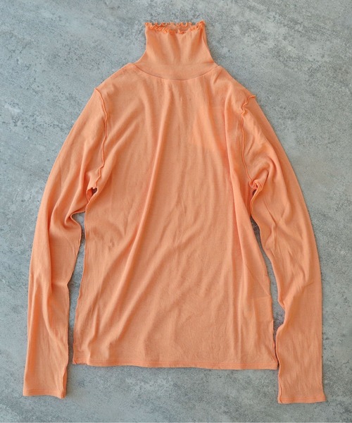 tシャツ 60/-強撚ストレッチフライス　ハイネックプルオーバー レディース △60/-強撚ストレッチフライス ハイネックプルオーバー（Tシャツ