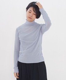 △60/-強撚ストレッチフライス ハイネックプルオーバー