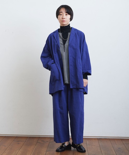 yuni（ユニ　）の「△60/-強撚ストレッチフライス　ハイネックプルオーバー（Tシャツ/カットソー・レディース・ホワイト/ブラック/ブルー/イエロー/グリーン/グレー/チャコールグレー/イエロー系その他/ブルー系その他/オレンジ・FREE）」の16枚目の写真