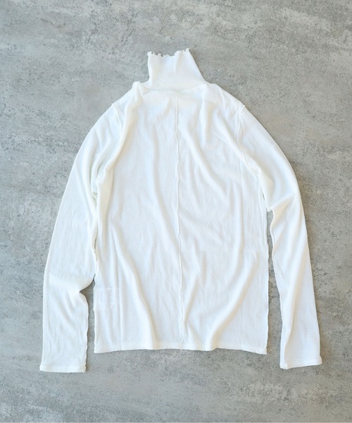 △60/-強撚ストレッチフライス ハイネックプルオーバー（Tシャツ
