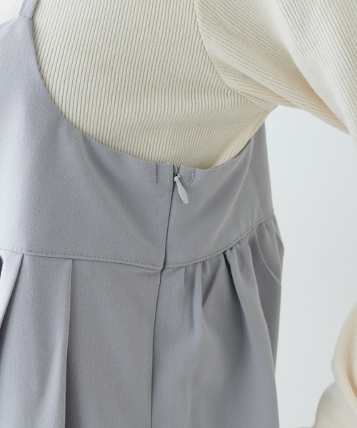 PUAL CE CIN（ピュアルセシン）の「【ZOZO限定・Du noir】ツイルキャミサロペット（サロペット/オーバーオール・レディース・ブラック/ライトグレー・FREE）」の11枚目の写真