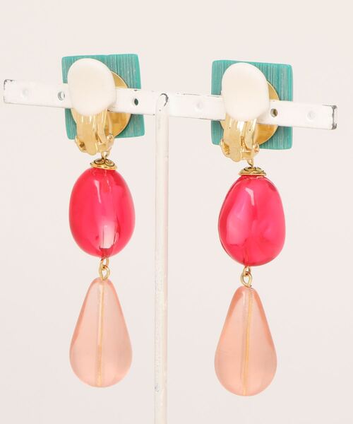 MARION GODART（マリオンゴダール）の「【MARION GODART（マリオンゴダール）】キャンディポップイヤリング（イヤリング・レディース・ローズ/グリーン・FREE）」の3枚目の写真