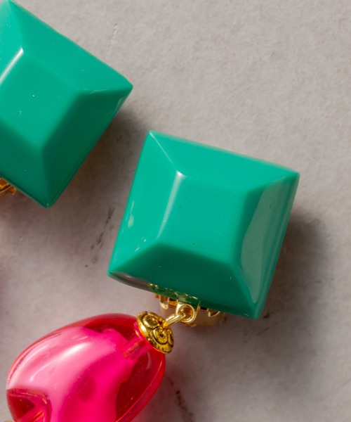 MARION GODART（マリオンゴダール）の「【MARION GODART（マリオンゴダール）】キャンディポップイヤリング（イヤリング・レディース・ローズ/グリーン・FREE）」の7枚目の写真
