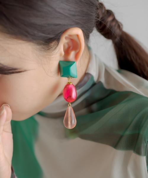 MARION GODART（マリオンゴダール）の「【MARION GODART（マリオンゴダール）】キャンディポップイヤリング（イヤリング・レディース・ローズ/グリーン・FREE）」の15枚目の写真