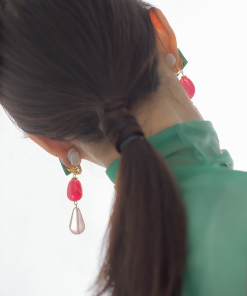 MARION GODART（マリオンゴダール）の「【MARION GODART（マリオンゴダール）】キャンディポップイヤリング（イヤリング・レディース・ローズ/グリーン・FREE）」の18枚目の写真